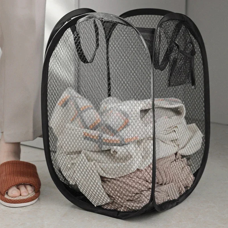 Cesta para ropa sucia, cesta para la colada sucia, esqueleto ventilado, plegable, fácil almacenamiento, cesta de almacenamiento portátil de gran capacidad
