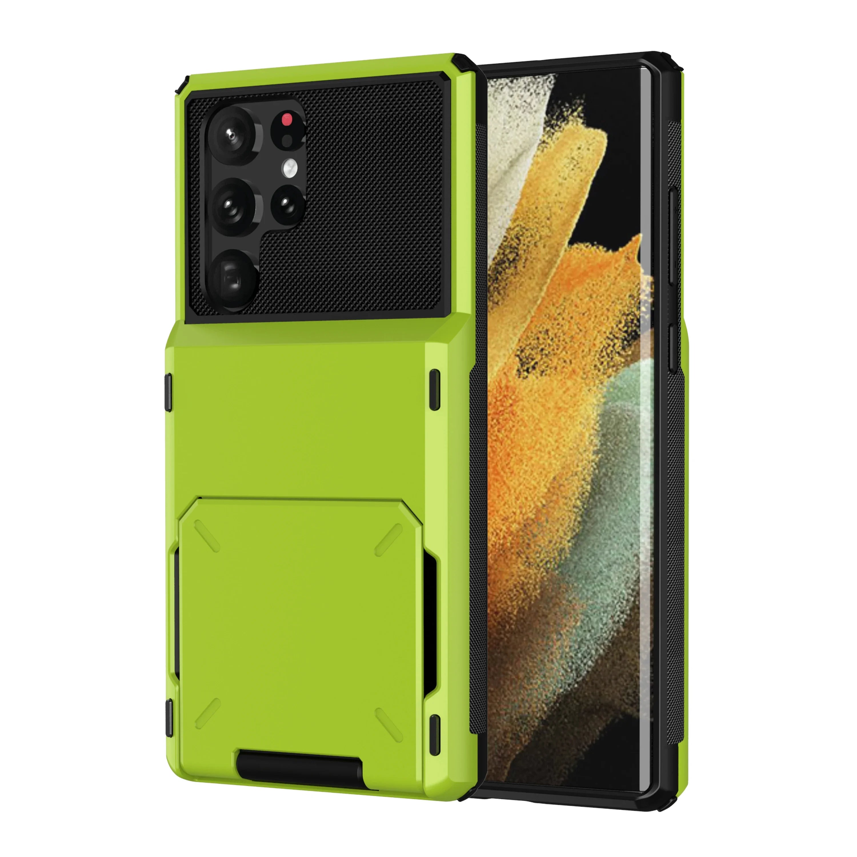 Para Samsung S25 Edge S24 S23 S22 Ultra S21 funda tipo billetera con tapa tarjetero bolsillo doble capa protectora de cuerpo completo parachoques duro