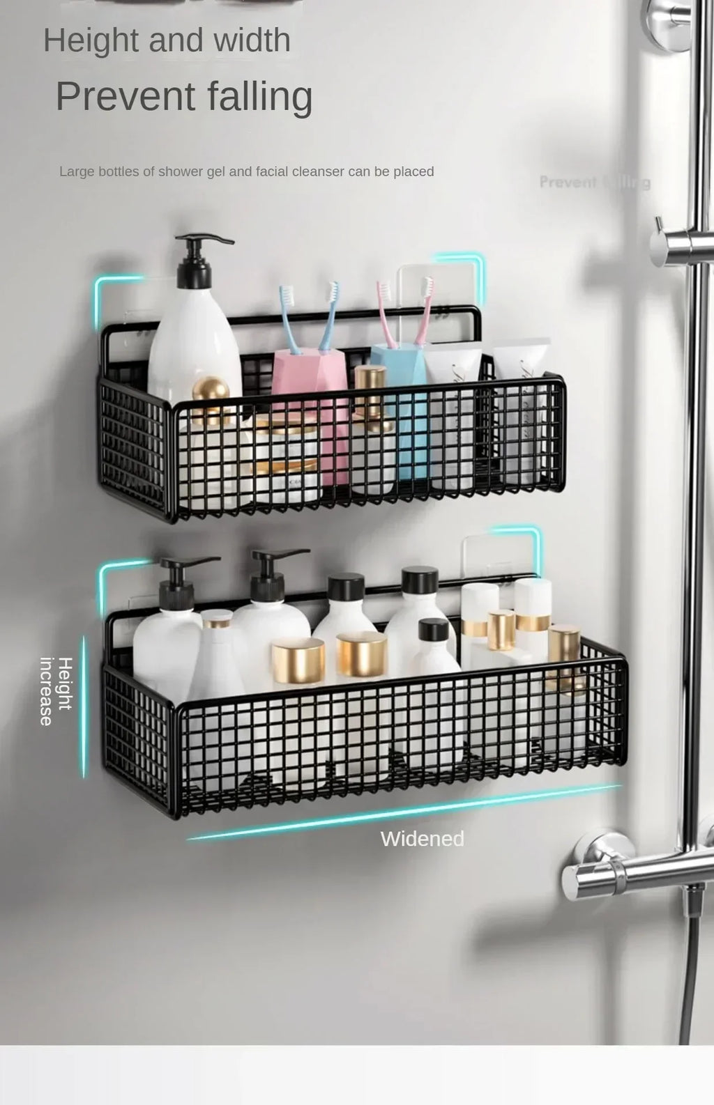 Cesta de almacenamiento para colgar en la pared, organización del fregadero del baño, organizador de puertas de gabinete, cesta para cocina, estante de almacenamiento de verduras