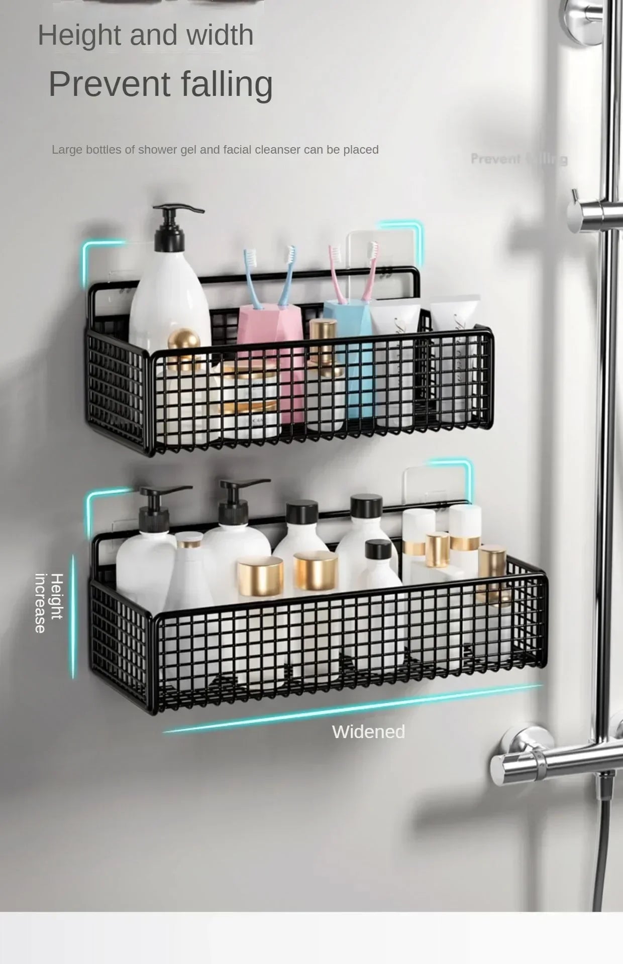 Cesta de almacenamiento para colgar en la pared, organización del fregadero del baño, organizador de puertas de gabinete, cesta para cocina, estante de almacenamiento de verduras