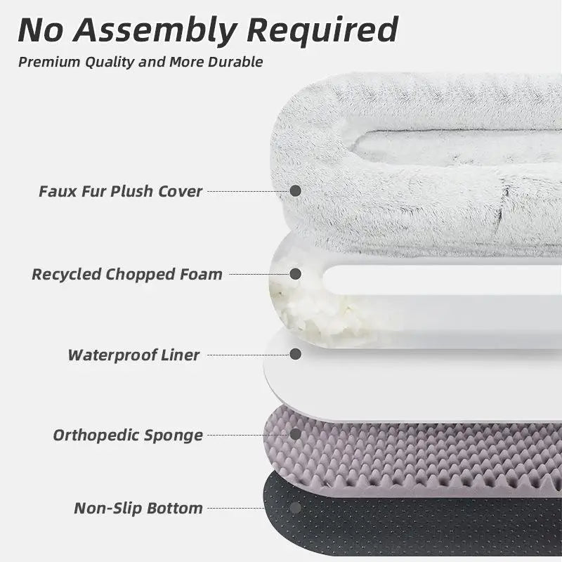 Cama gigante para perros para humanos, cama de esponja de felpa para humanos y perros, colchón informal tanto para humanos como perros.