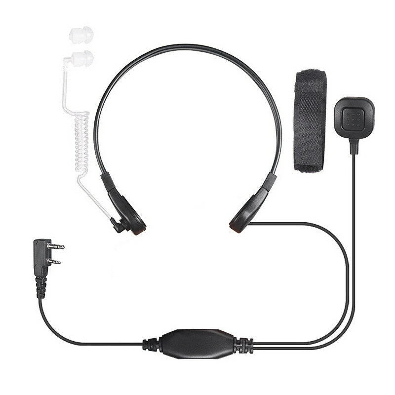 Walkie Talkie micrófono de alta resistencia U94 PTT cuello micrófono de garganta auricular Radio Nato auriculares tácticos para Baofeng Kenwood HYT TYT