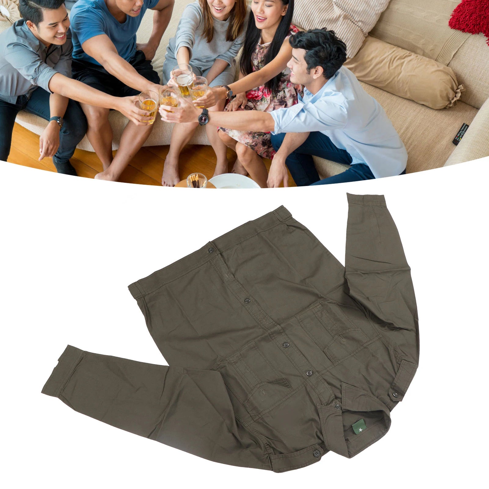 Camisa de trabajo para hombre, uniforme Industrial de algodón de manga larga verde, duradera, transpirable para construcción, uso diario al aire libre