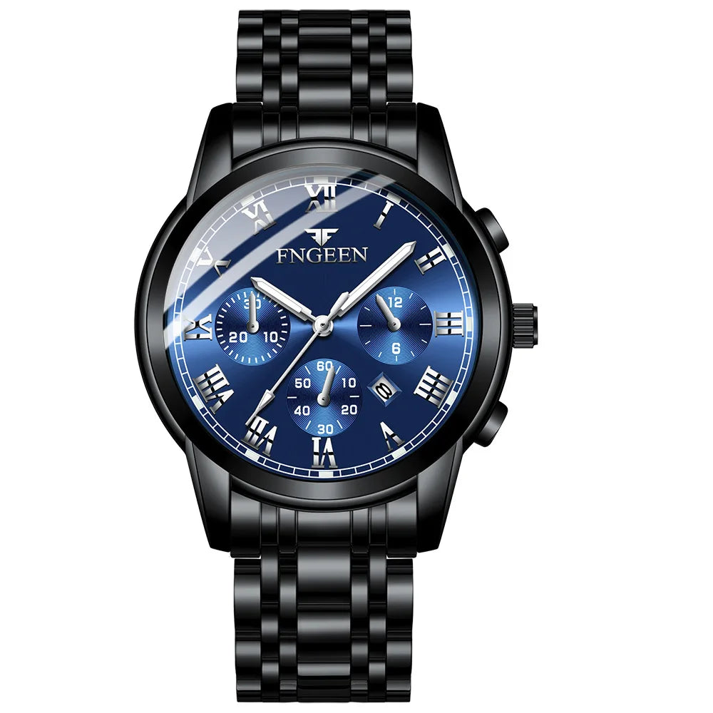 BINBONG, relojes para hombre 2023, marca superior de lujo, reloj con fecha resistente al agua, correa de acero para hombre, reloj de cuarzo informal, reloj de pulsera deportivo para hombre 4006