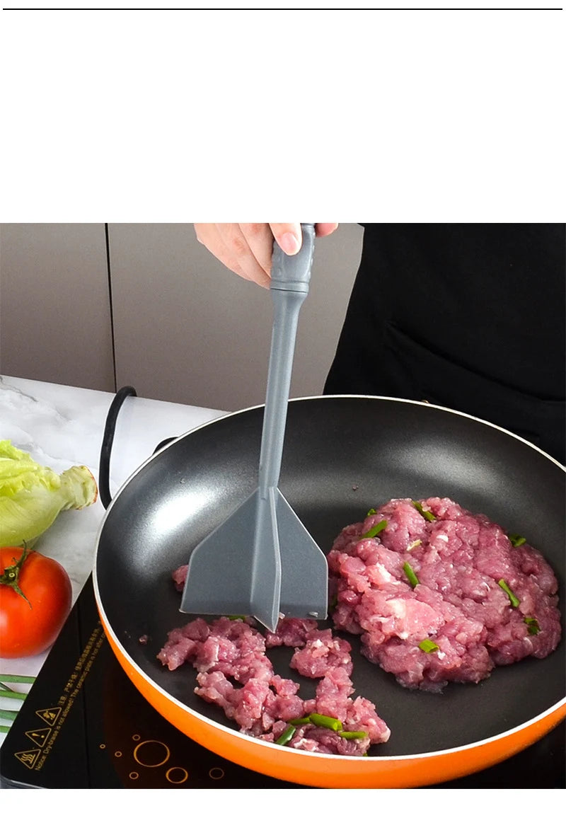 Picadora de carne de cocina, machacador de carne molida, utensilio resistente al calor, antiadherente, picadora de hamburguesas, herramienta trituradora de patatas, utensilios de cocina