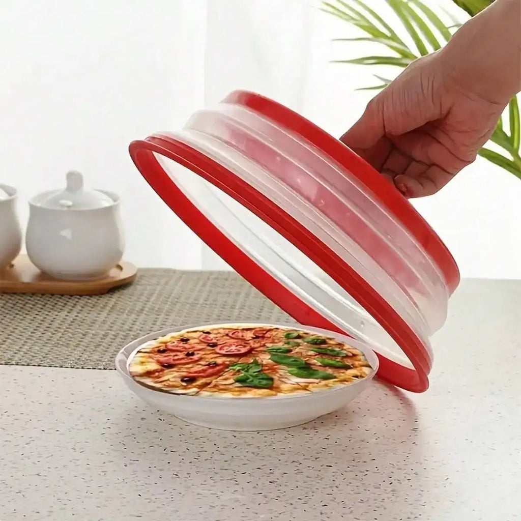 Protector Antisalpicaduras Plegable para Microondas, Apto para Lavavajillas, con Asa de Fácil Agarre, Filtro Ventilado para Alimentos, Herramienta de Cocina para Preparación de Comidas