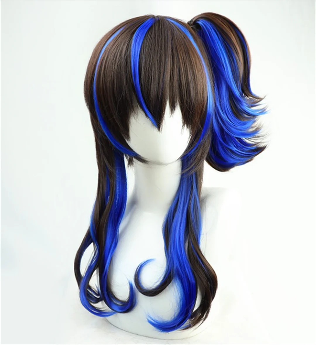 Peluca de cosplay de Uma Musume Pretty Derby Daitaku Helios, peluca de cola de caballo para fiesta de anime y videojuegos
