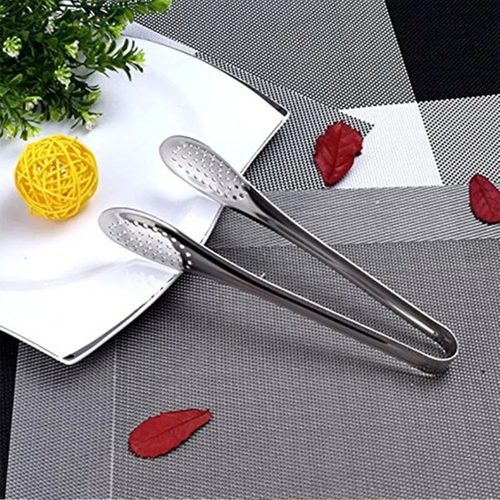 Utensilios de Cocina, Pinzas para Servir Ensaladas Resistentes al Calor, Pinzas para Barbacoa, Pinzas para Buffet, Pinzas para BBQ de Acero Inoxidable