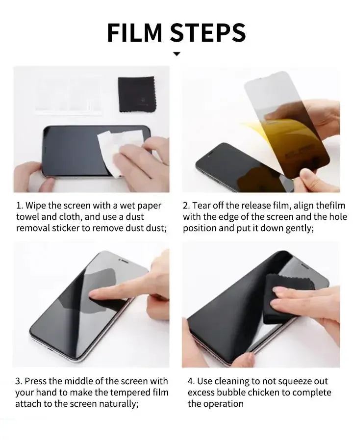 1-5 uds Protector de pantalla antiespía para iPhone 17 Air 16e 16 15 14 13 12 11 Xs Pro Max XR Plus mini vidrio templado privacidad Peep