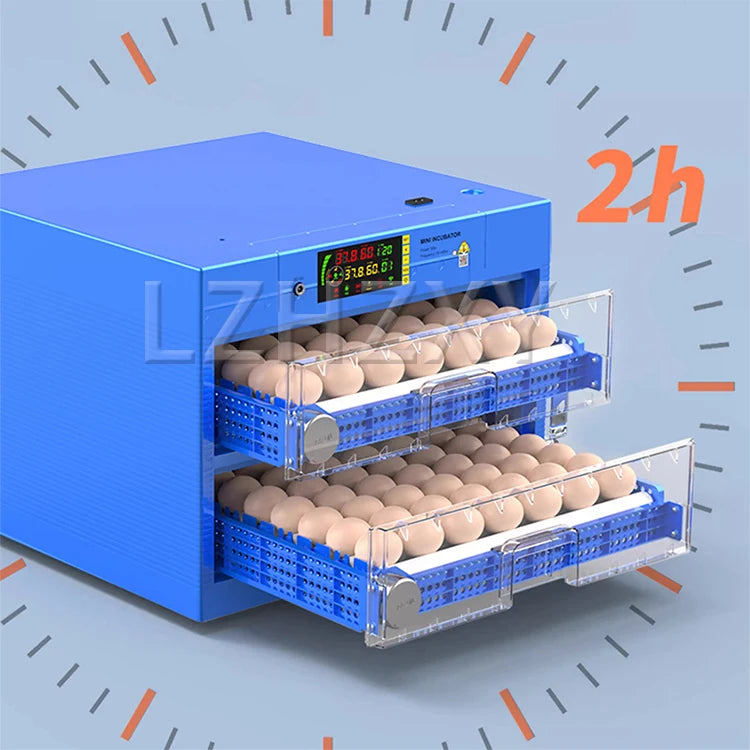 Incubadora de Huevos de Aves de Corral Digital Inteligente de 220V, Volteo Automático de Huevos, Control de Temperatura y Humedad, Incubadora para 128 Huevos