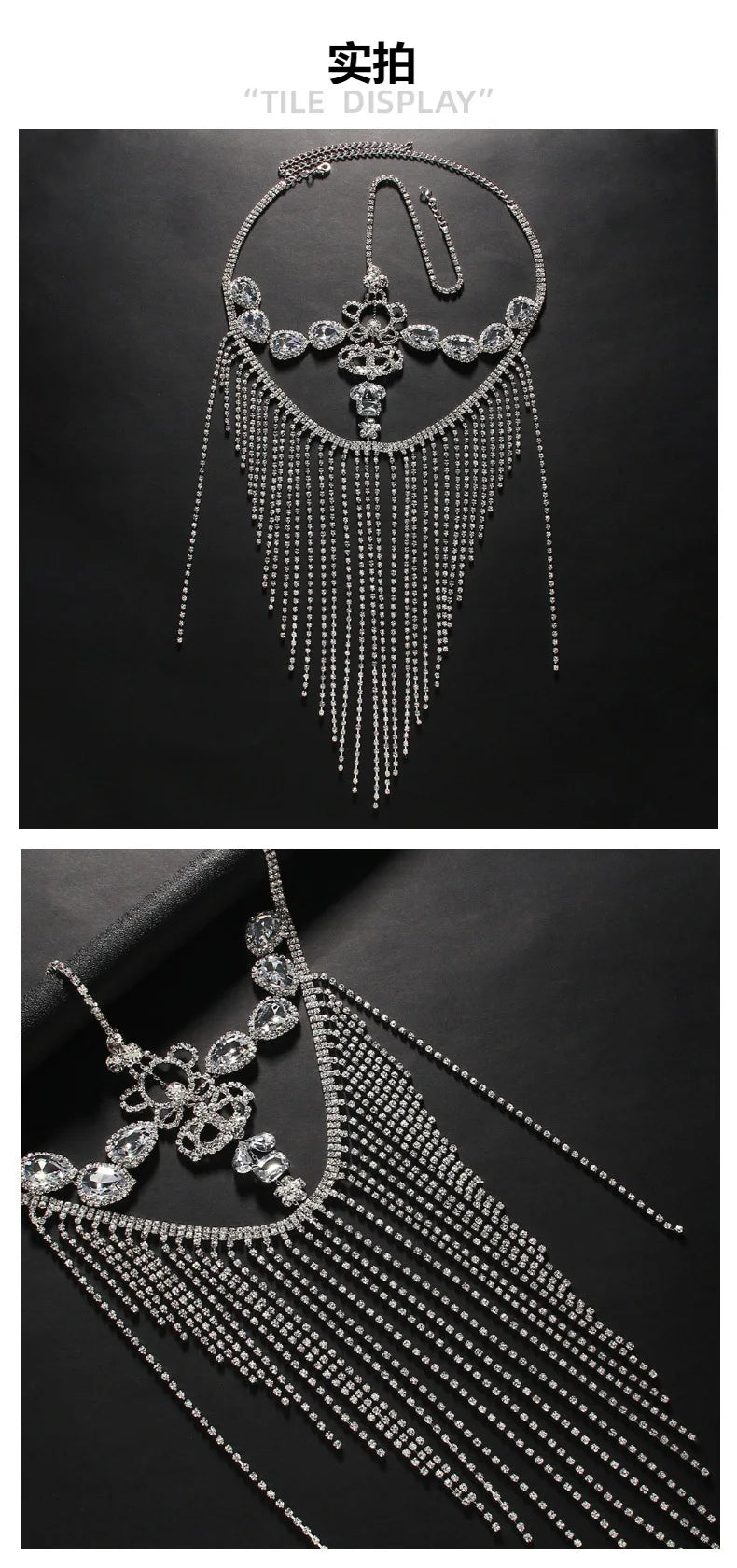 Máscara de diamantes de imitación con flecos para mujer, accesorios de moda para fiestas de baile, tendencia 2026