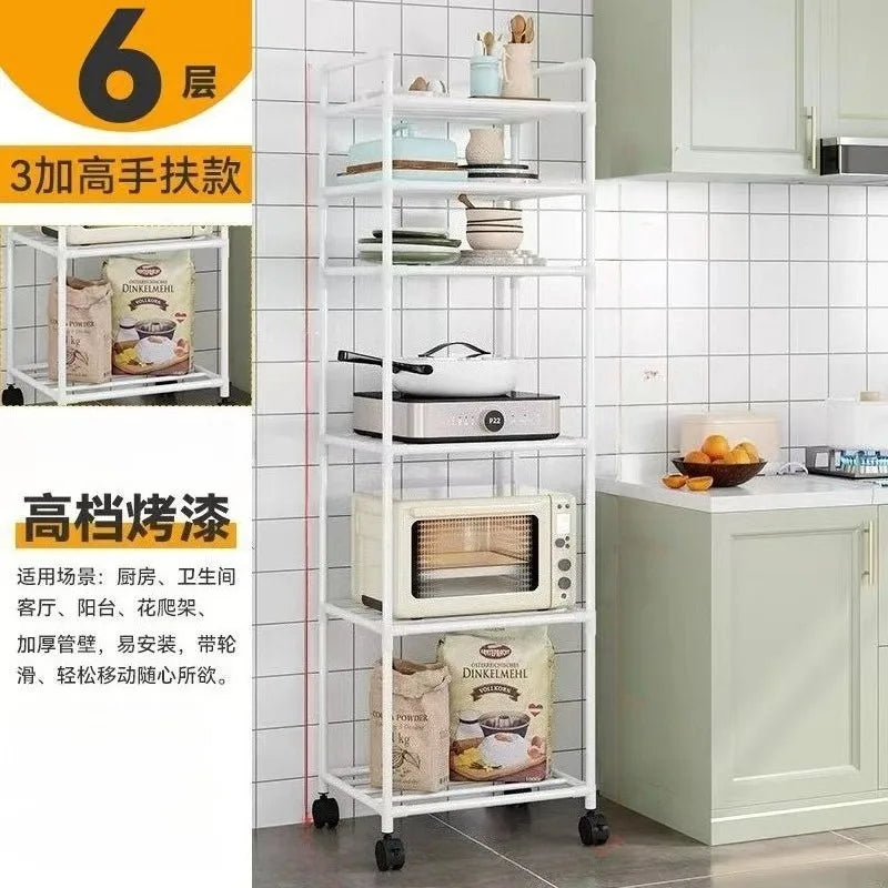 Carrito de almacenamiento para cocina con estantes - unidad de almacenamiento doméstica de varios niveles - organizador de estantes para baño