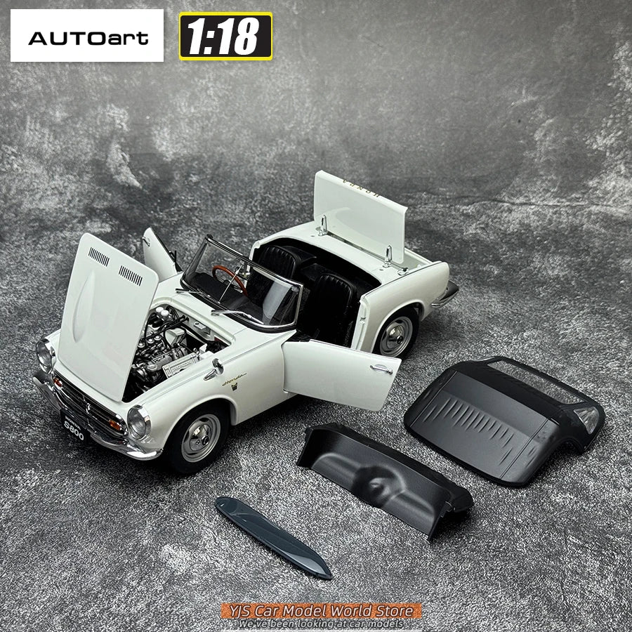 AUTOART 1/18 Honda S800 Coche Deportivo Convertible Modelo de Coche Enviar a un amigo Colección Personal Adorno Estático