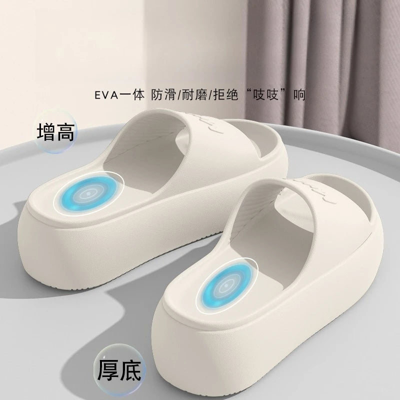 Pantuflas de caña alta estilo verano 2026, sandalias antideslizantes de EVA para uso doméstico y exterior