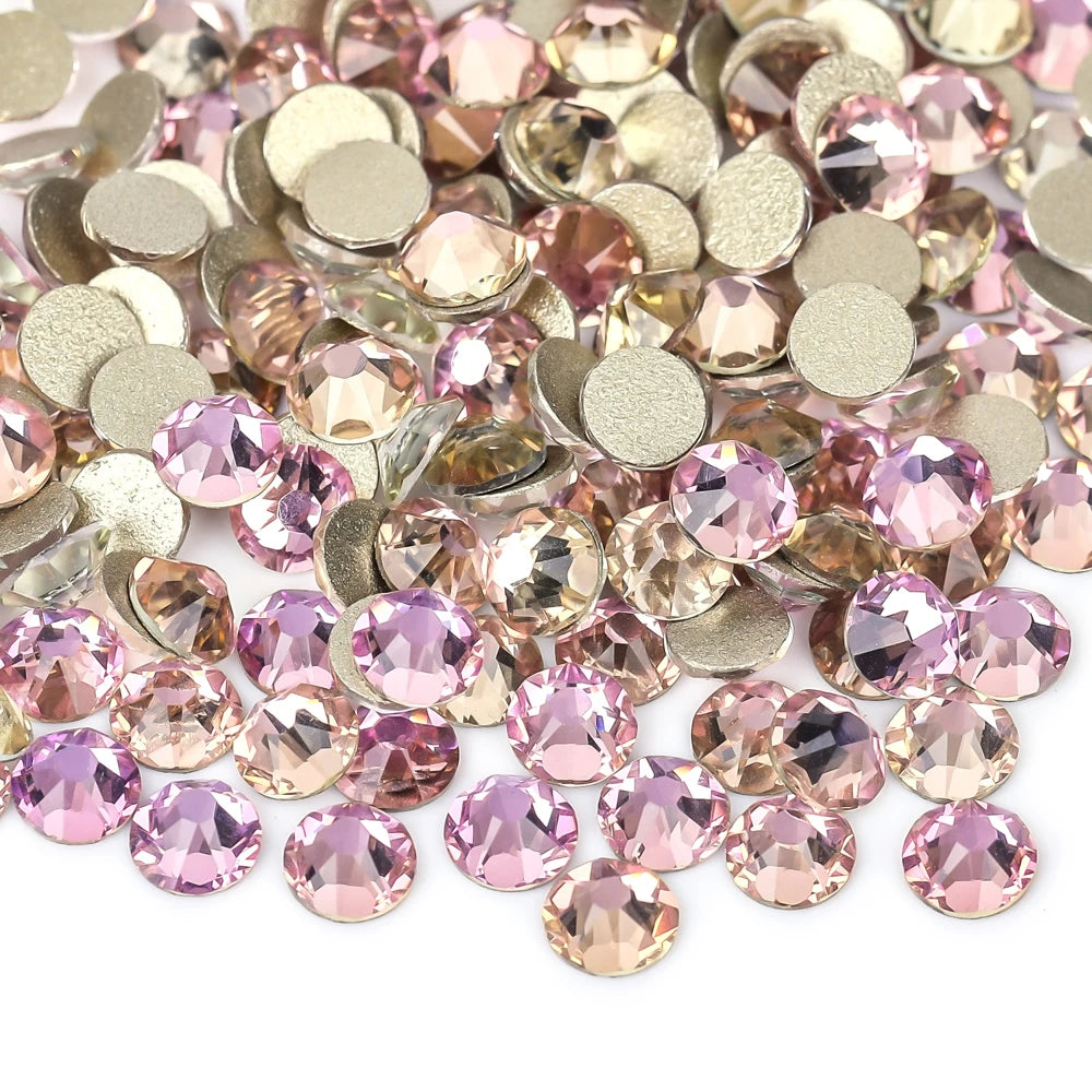 VC 2088-diamantes de imitación para decoración de uñas, 16 caras de corte, cristales brillantes, ss10-30 Strass 8Big + 8Small, sin fijación térmica