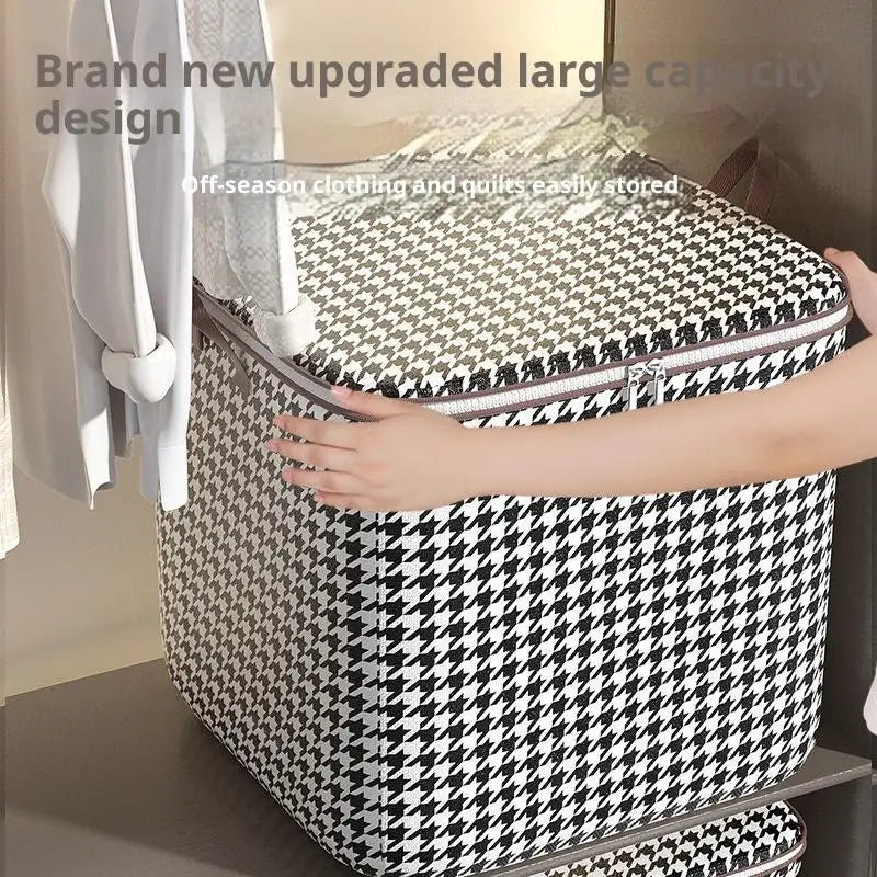 Caja de almacenamiento de ropa de gran tamaño con cubierta, cesta de lavandería grande, bolsa organizadora para bebé, plegable