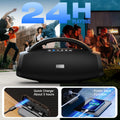 Altavoz Bluetooth W-KING X20 de 200W RMS, Gran Altavoz Portátil para Exteriores, 5 Unidades/3 Vías/Subwoofer de 7.5 Pulgadas/Aplicación Personalizada, Bajos Potentes/Entrada para Guitarra