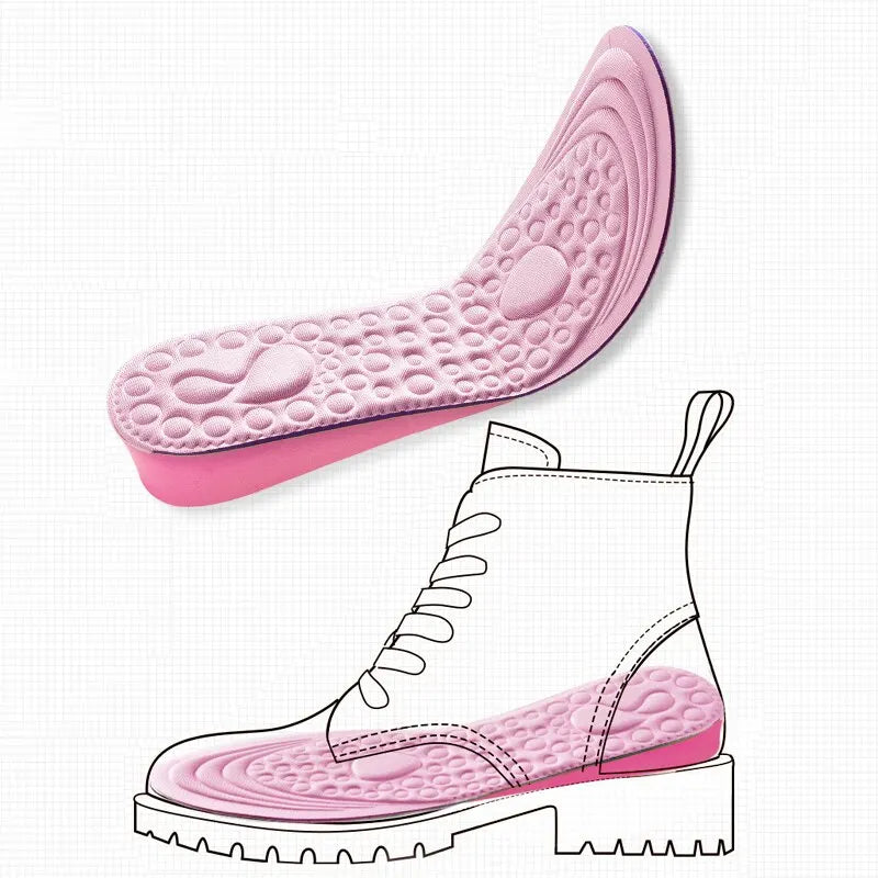 Plantillas de altura aumentada para zapatos de mujer, suela interior, inserto de zapato, elevación del talón, comodidad EVA, plantillas para el cuidado de los pies, 1 par