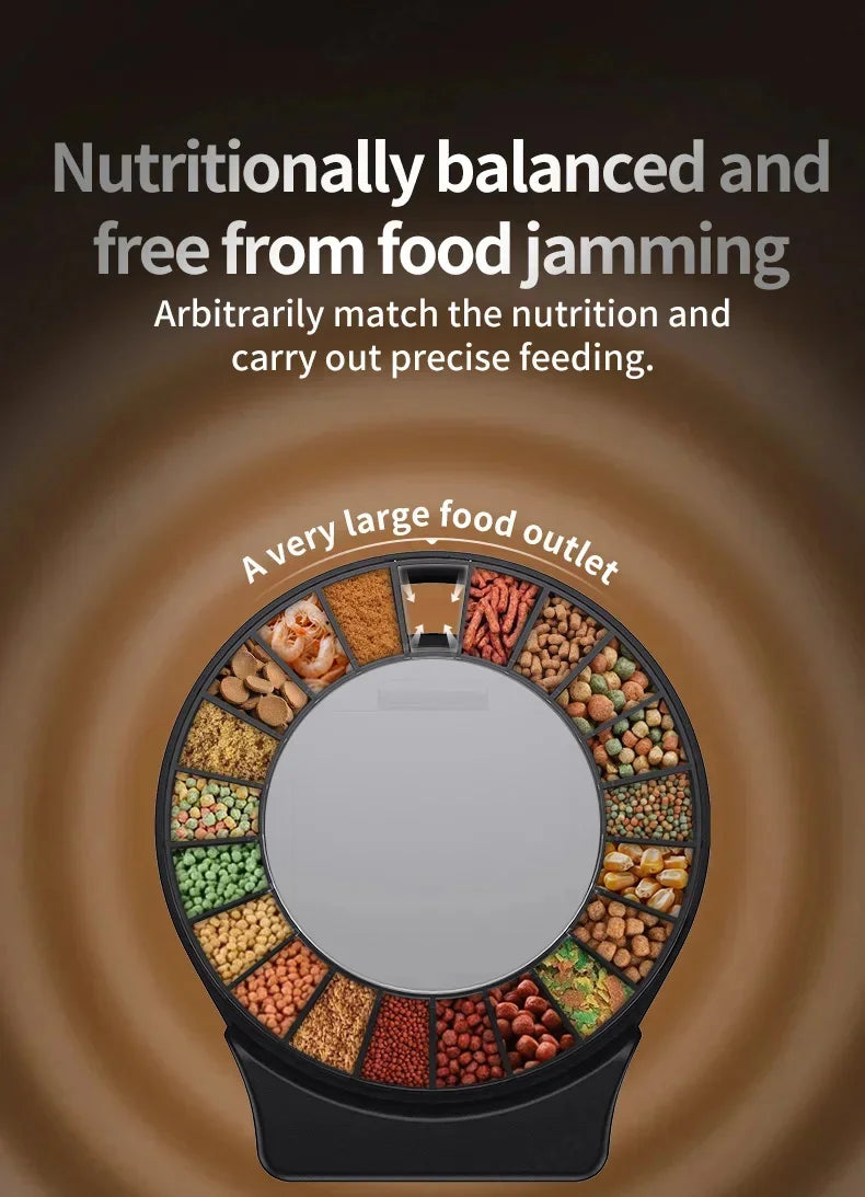 Jebao DRF-comedero automático inteligente para peces de acuario, con sincronización Digital, Control BT, alimentación, pecera pequeña, dispensador de alimentos inteligente