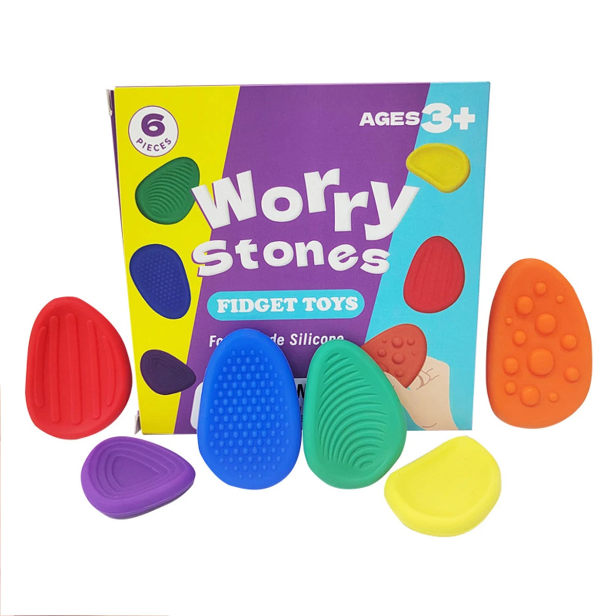 Tira sensorial de silicona para niños, juguete sensorial para autismo, descompresión, calmante, antiestrés, escritorio, alivio de la ansiedad
