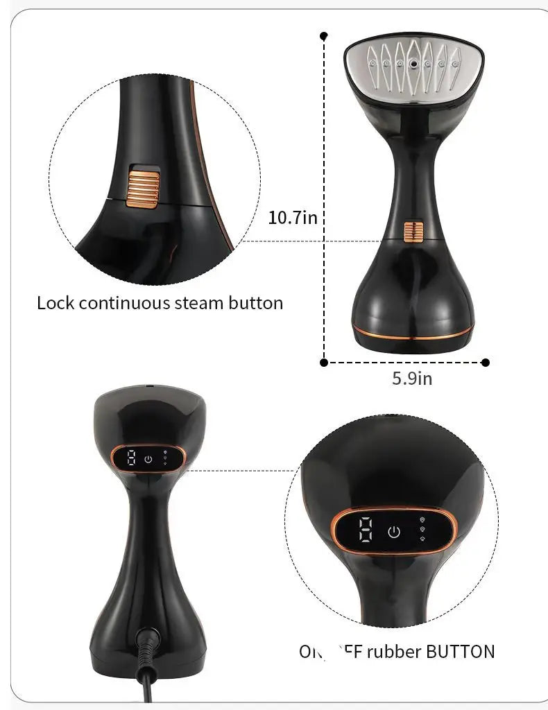 Vaporizador de ropa de mano, plancha de vapor eléctrica para el hogar, máquina de vapor portátil de planchado de calor rápido para viajes en casa