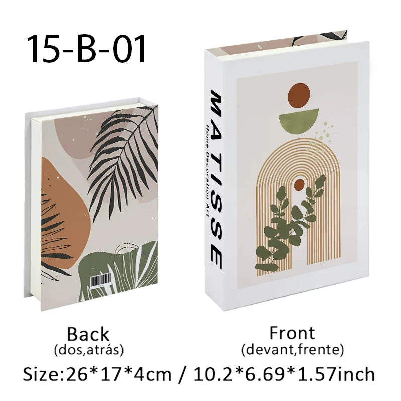 Caja de almacenamiento de libros falsos de lujo bohemio Monet Matisse, decoración Interior del hogar, libros decorativos, mesa de centro, decoración para dormitorio y sala de estar