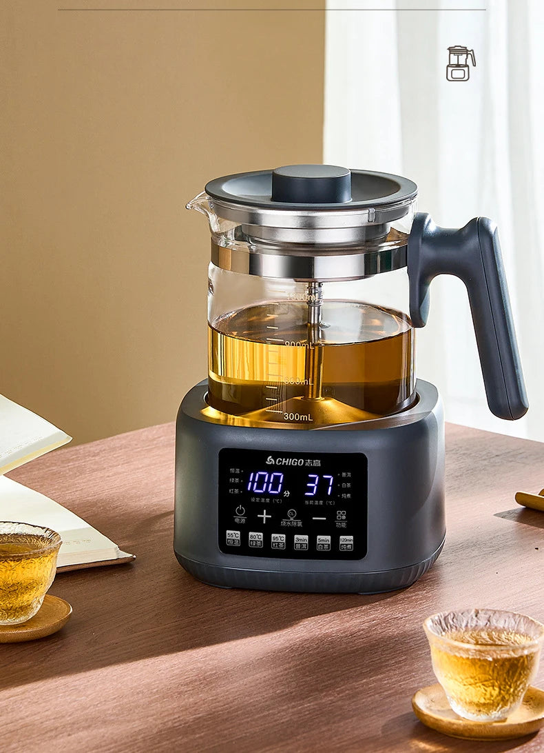 Hervidor de Agua Eléctrico Multifuncional de 1300 ml con Vaporizador, Regulador de Temperatura Constante para Leche de Bebé, Hervidor Termostático de 72 h