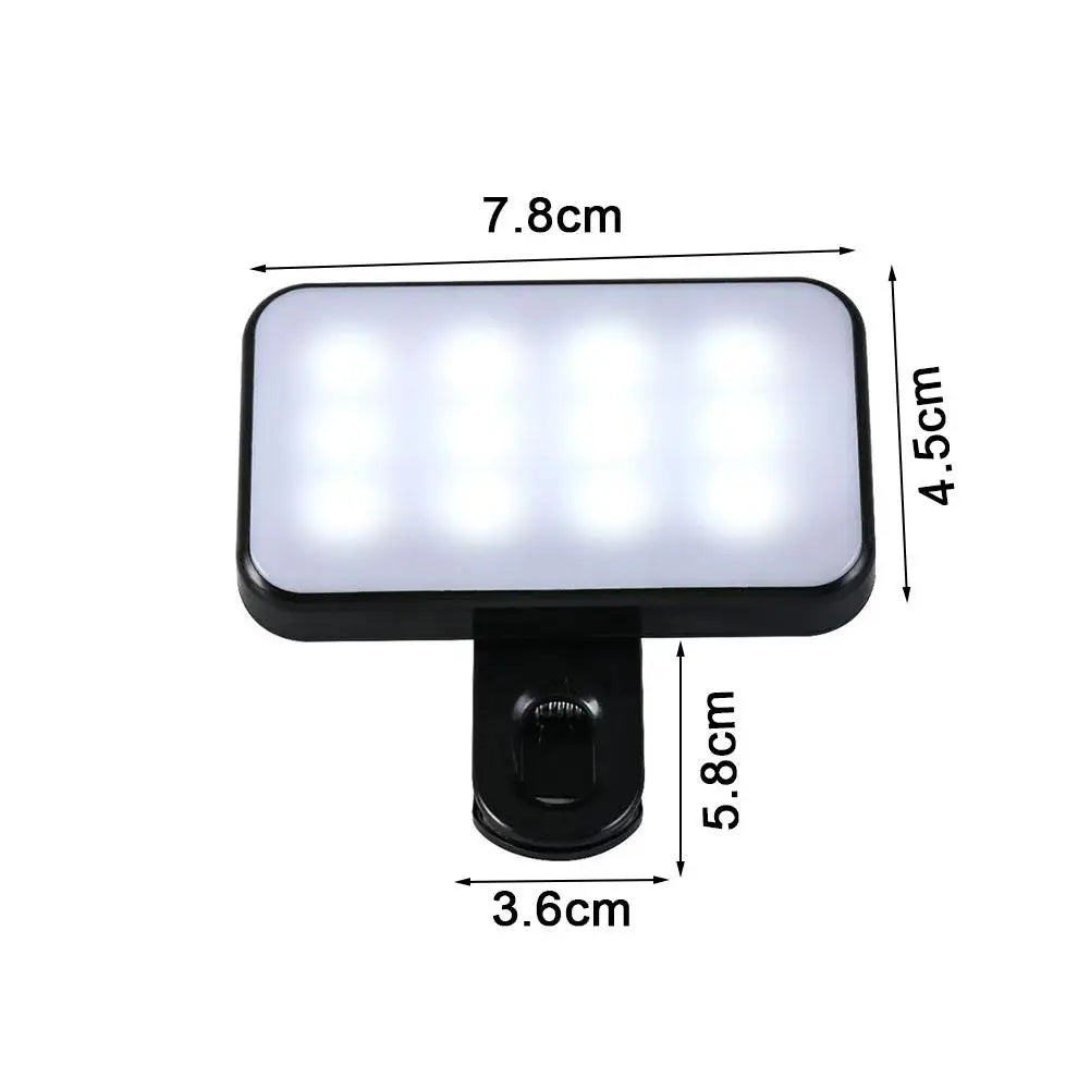 Luz LED de bolsillo para Selfie, relleno de Flash, 3 modos, luz de anillo ajustable para fotografía y vídeo, lámpara de fotografía para IPhone, IPad, teléfono móvil y portátil
