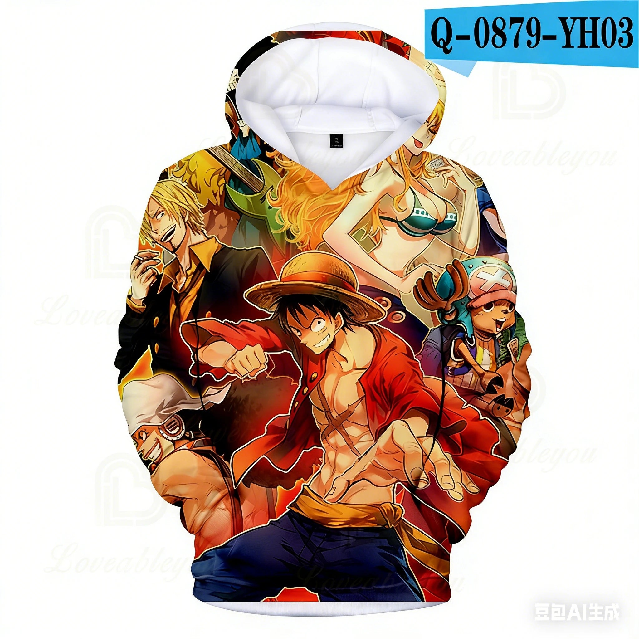 2025 Anime One Piece Monkey D. Luffy Sudaderas con capucha Sudadera Niños Adultos Manga larga Sudaderas con capucha con estampado 3D Sudadera para niños Jersey