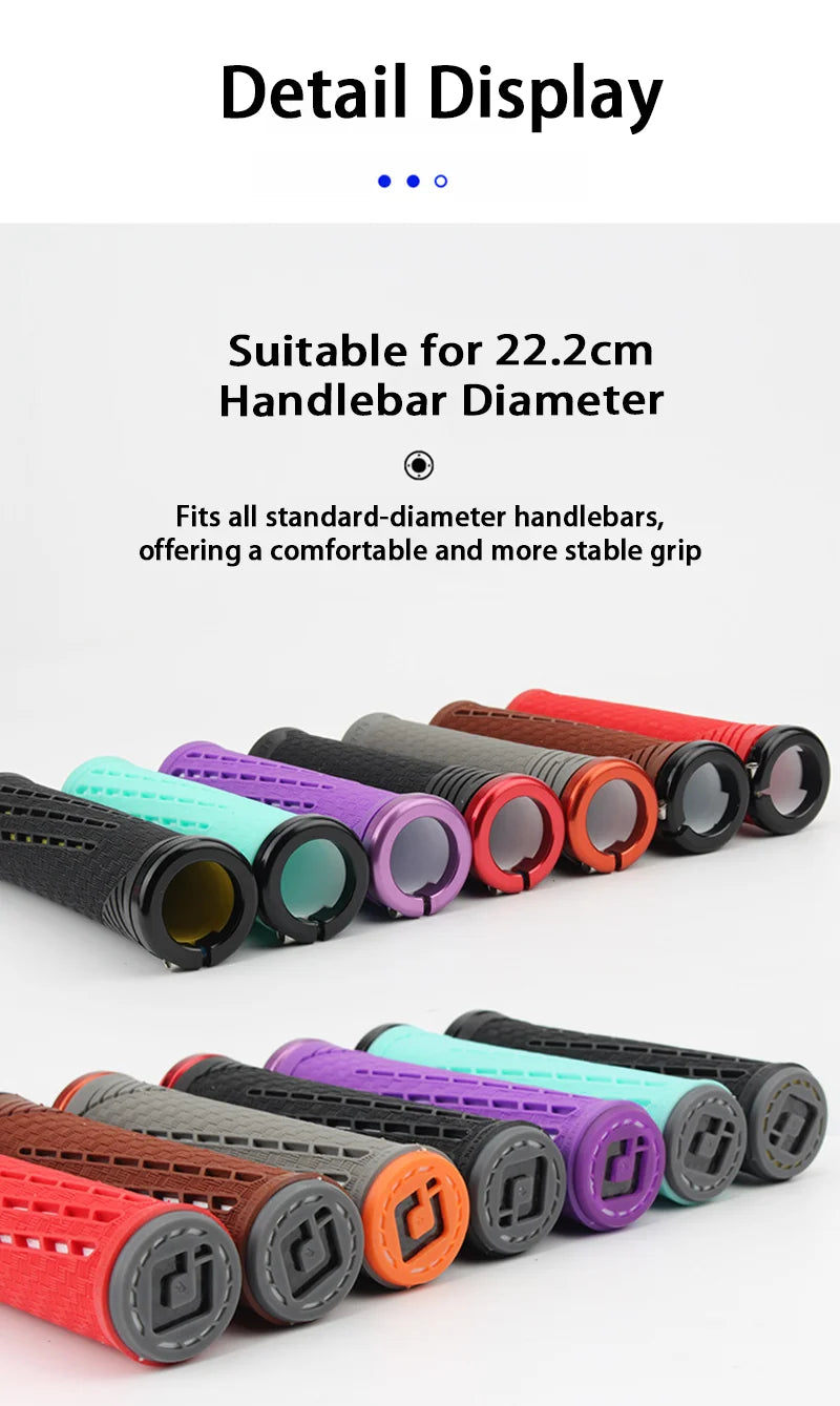ODI-empuñaduras de bicicleta con bloqueo, empuñaduras ligeras de silicona y fibra de carbono, antideslizantes, absorción de impacto, agarre cómodo, accesorio para bicicleta