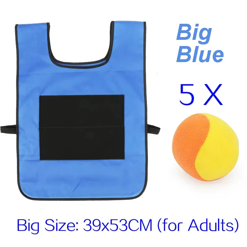 Chaleco de juego de pelota Dodge pegajoso, juguete para deportes al aire libre, Jersey, accesorios de tela, captura de pelotas de forro polar suave, seguro para niños, adolescentes y adultos