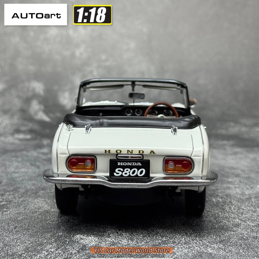 AUTOART 1/18 Honda S800 Coche Deportivo Convertible Modelo de Coche Enviar a un amigo Colección Personal Adorno Estático