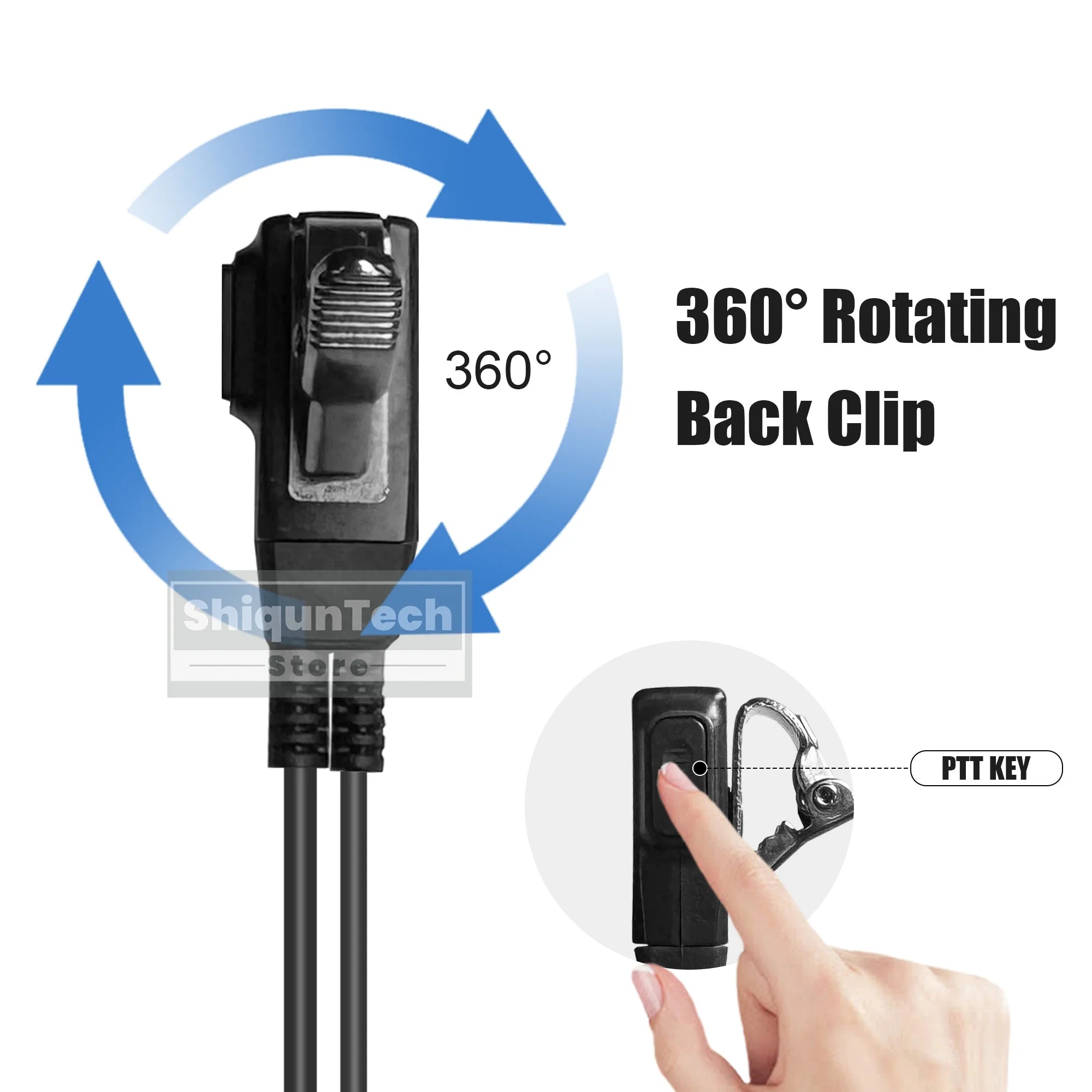 Auricular para ICOM Radio bidireccional IC-F22S auriculares de alta calidad Compatible con IC-V85 IC-V82 Walkie Talkie auriculares con micrófono PTT
