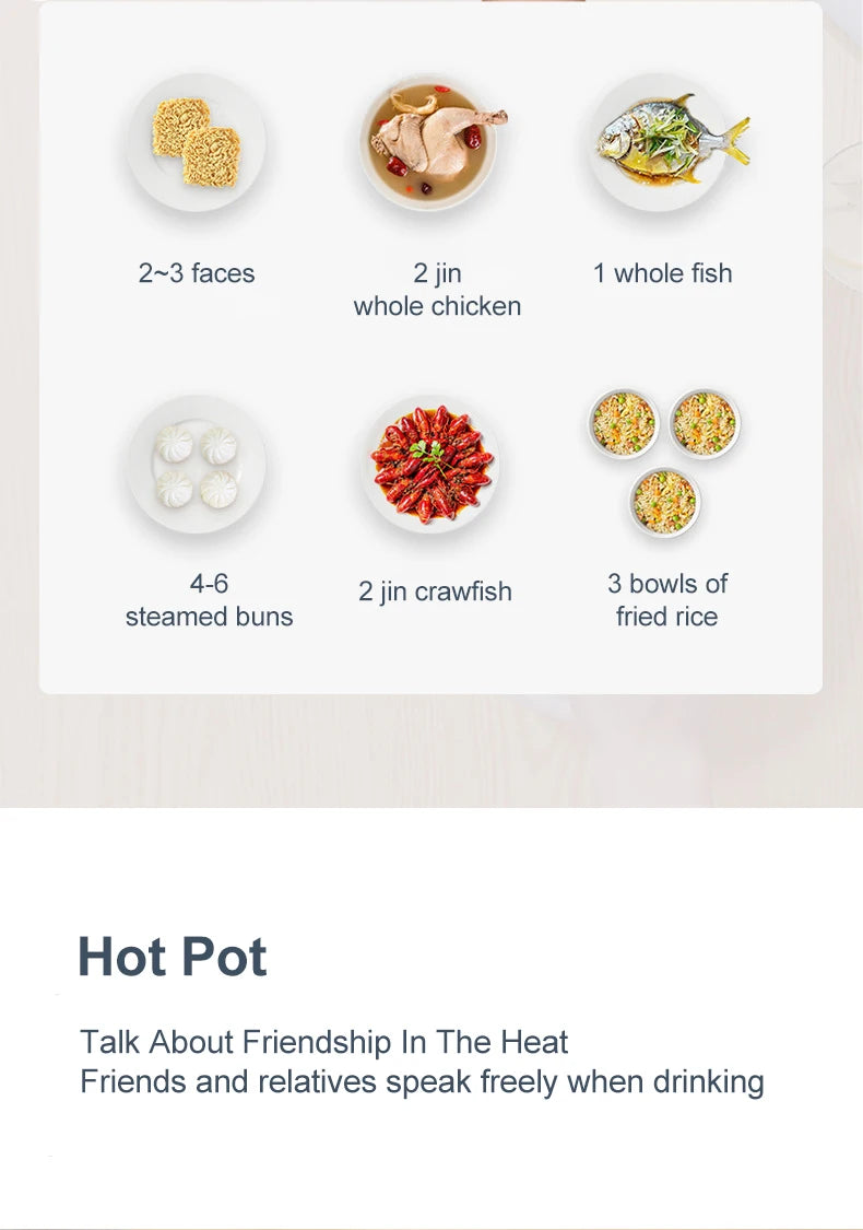 Olla arrocera eléctrica individual de doble capa, Mini cocina automática inteligente para el hogar, enchufe europeo de 220V, multicocina de arroz al vapor P