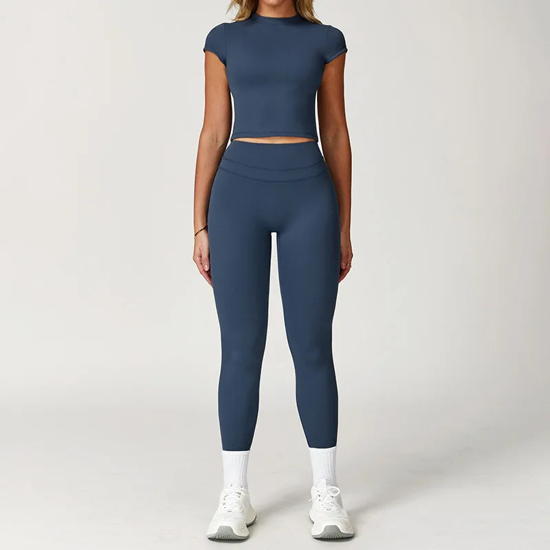Ropa deportiva de 2 piezas para mujer, conjunto de Yoga, ropa de gimnasio, ropa deportiva, trajes de Yoga, conjunto de Fitness, chándales, Sujetador deportivo, mallas de cintura alta para gimnasio