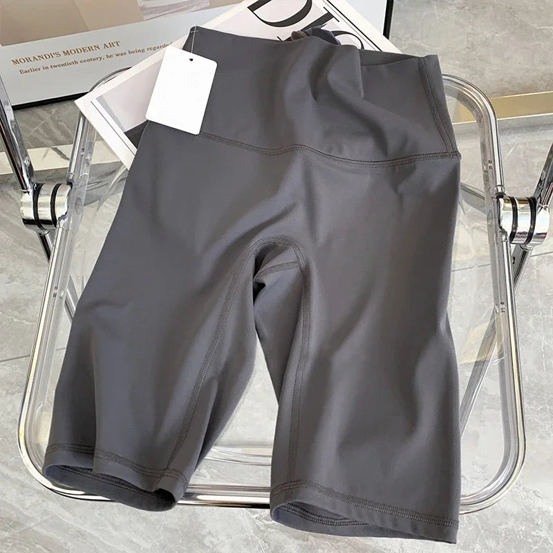 Pantalones cortos de Yoga de verano, mallas elásticas transpirables, mallas deportivas de secado rápido, Fitness, Yoga, ciclismo, pantalones cortos atléticos para gimnasio