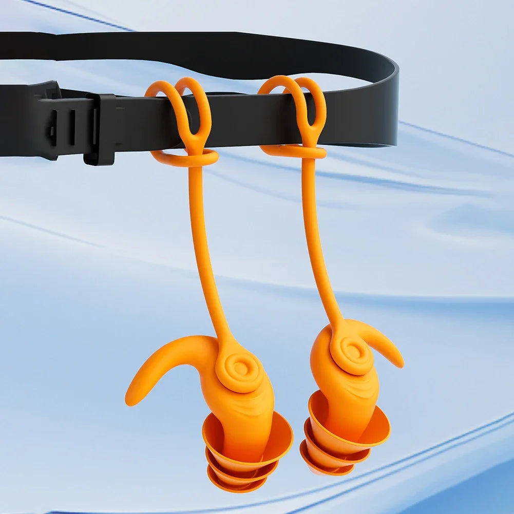 1 par/2 pares de tapones para los oídos para nadar, accesorios de silicona impermeables y antiruido para piscina, tapones para los oídos para natación, deportes acuáticos, tapones para los oídos para nadar