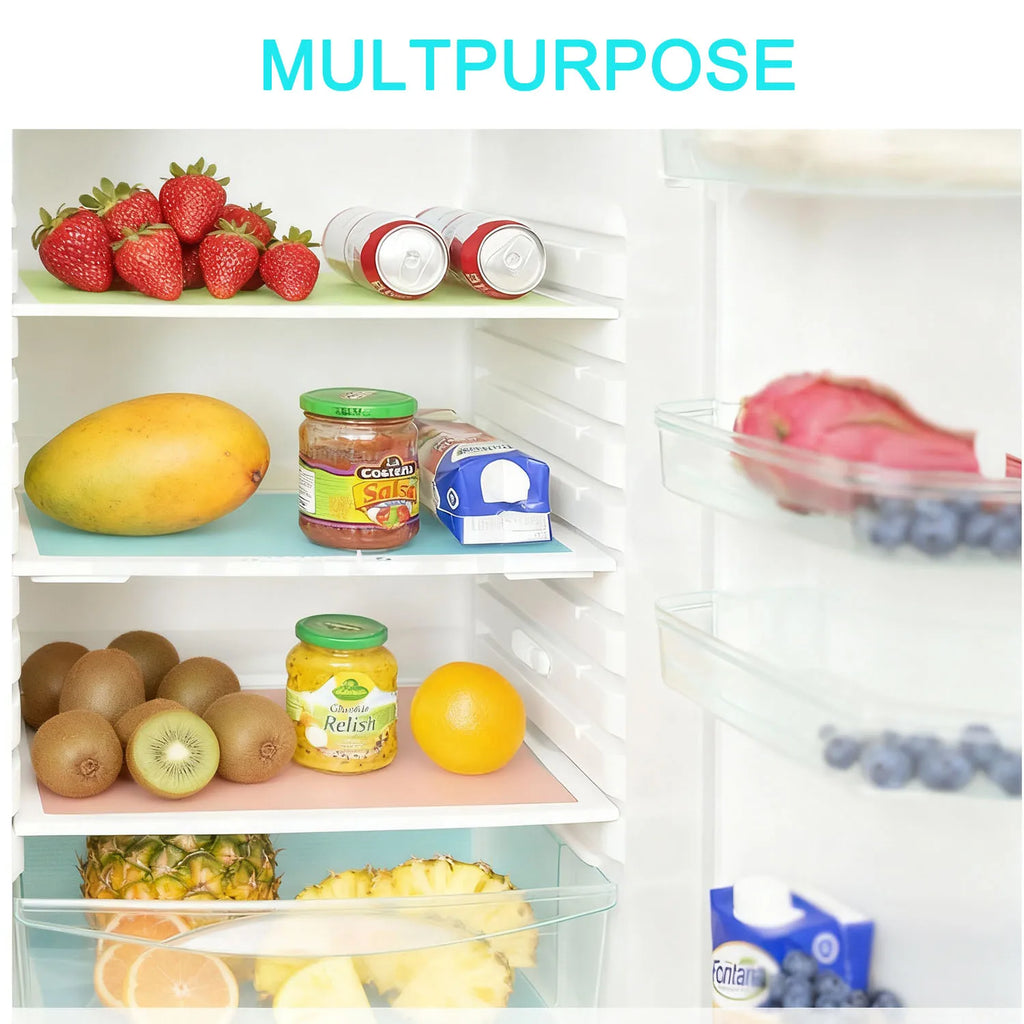 4-16 Piezas de Forros Antideslizantes de EVA para Estantes de Refrigerador, Impermeables y Lavables, Tapetes Organizadores para Gabinetes de Cocina y Cajones de Despensa para el Hogar