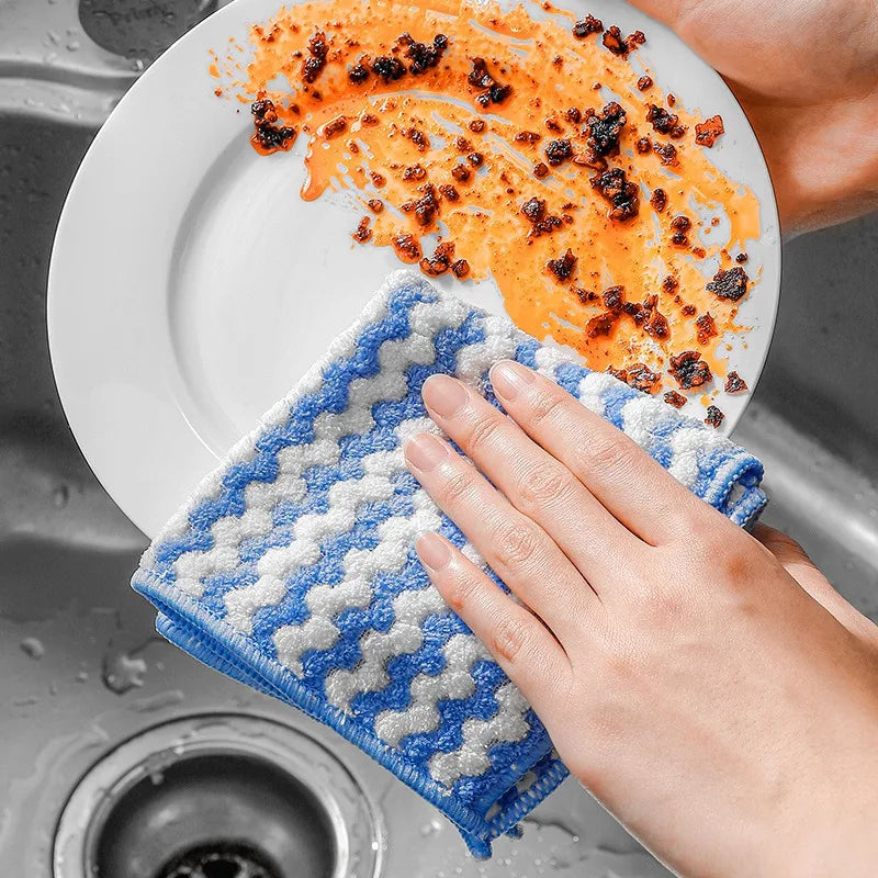Paños de vellón de Coral para cocina, superabsorbentes trapos de limpieza, almohadillas para fregar ventanas de vidrio, toalla de limpieza, 50 o 1 piezas