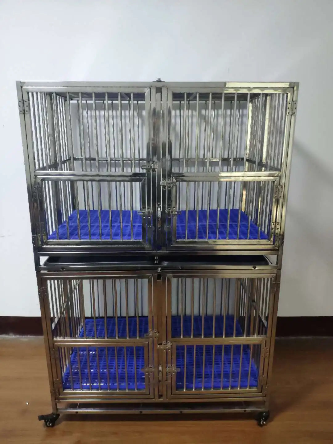 Jaula Plegable de Alambre Metálico Reforzado de Acero Inoxidable para Perros Grandes, Casetas Plegables para Mascotas, Jaulas para Perros Adultos en Oferta