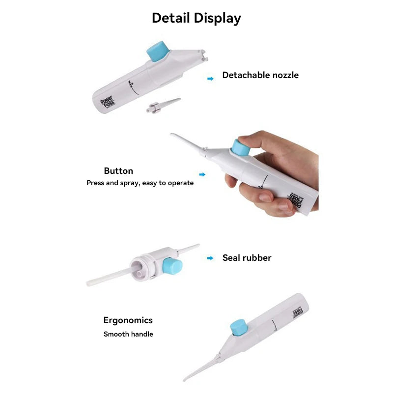 Irrigador Oral de alta presión para el hogar, irrigador portátil de agua limpia, hilo Dental Manual, palillo de dientes de agua de alta presión 2025, 2024