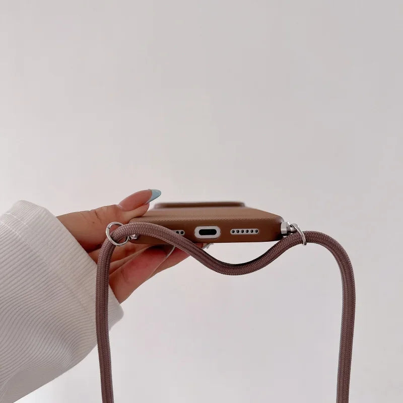 Funda de silicona con cordón y diseño de lunares para iPhone 17, 16, 15, 14, 13, 12, 11 Pro MAX, funda suave para iPhone 16, 17 Pro Max