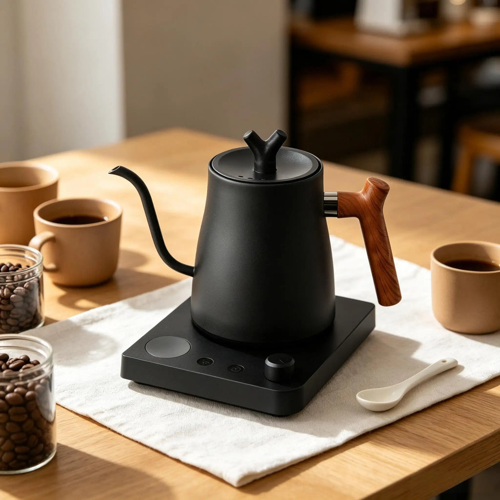 Hervidor Eléctrico Inteligente de 1L con Control de Temperatura, Acero Inoxidable 304, 1000W, Calentamiento Rápido para Café y Té
