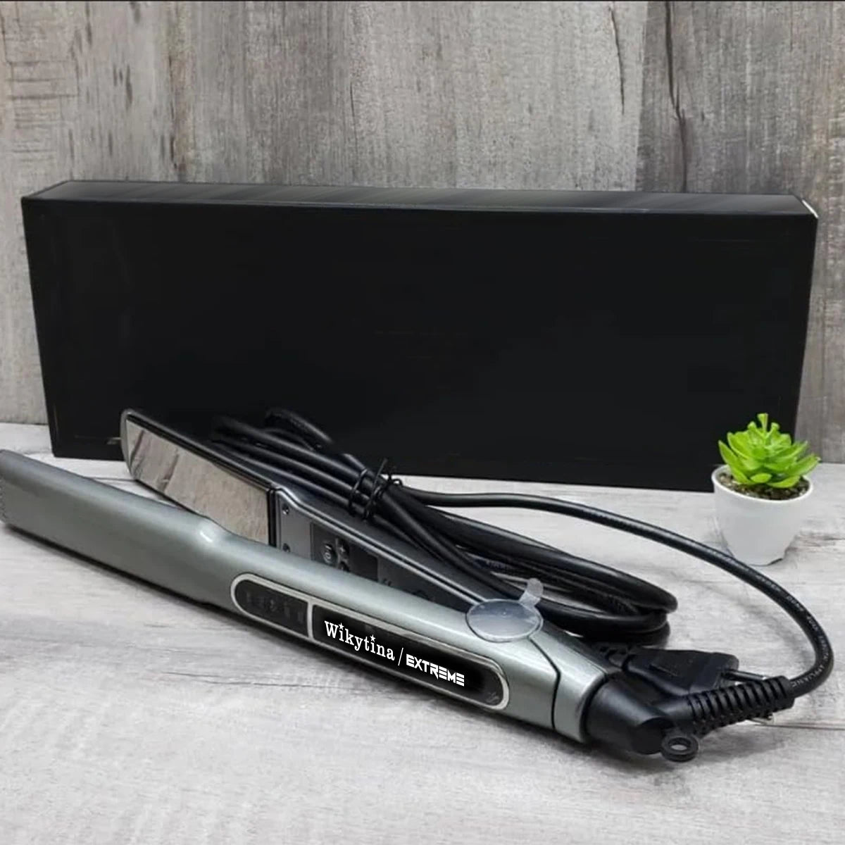 Plancha de Pelo Profesional con Iones Negativos, Calentamiento Rápido, Placas de Titanio, Temperatura Ajustable, Anti-Frizz, Alisador de Pelo Suave