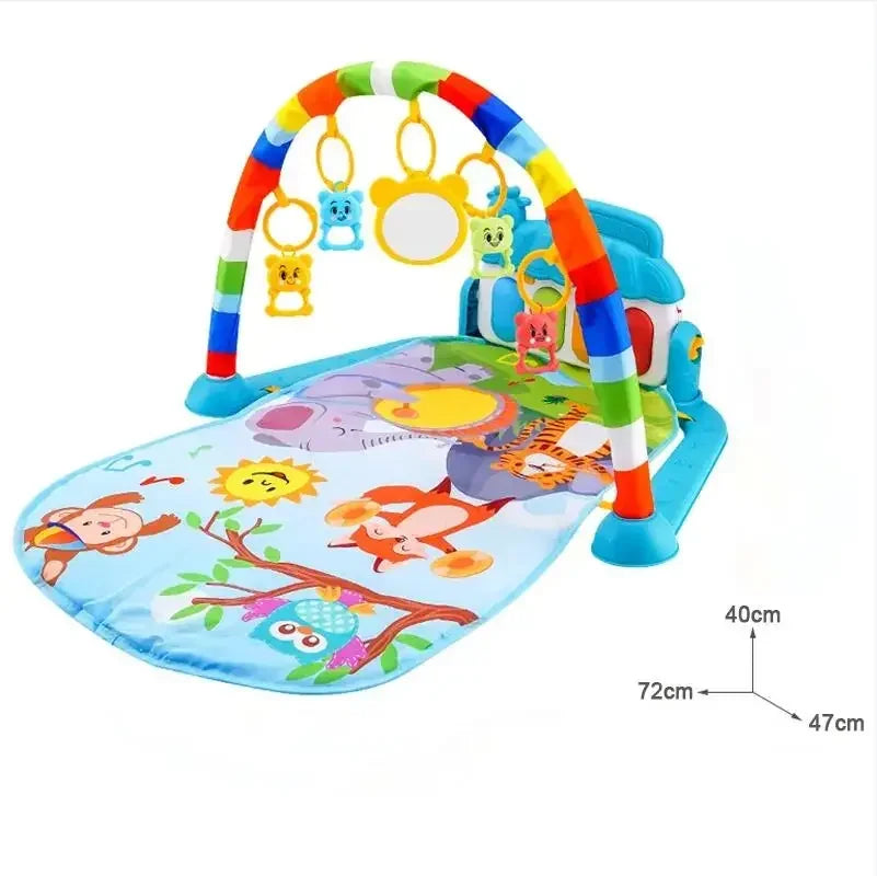 Tapete de juego para bebé, alfombra de actividades para gatear en gimnasio, juguetes para regalo de 0 a 12 meses, tapete de juego infantil, estante de música para niños pequeños, alfombra con teclado de Piano