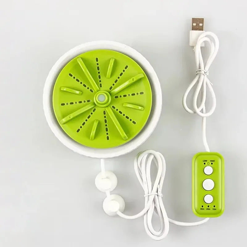 Mini lavadora USB portátil, turbina compacta para ropa interior y calcetines con 3 velocidades ajustables, diseño que ahorra espacio para dormitorios y viajes