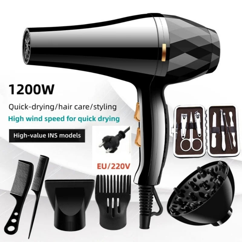 Nuevo secador de pelo de alta potencia con temperatura constante fría y caliente, secado rápido, para uso doméstico y profesional en salones de belleza.
