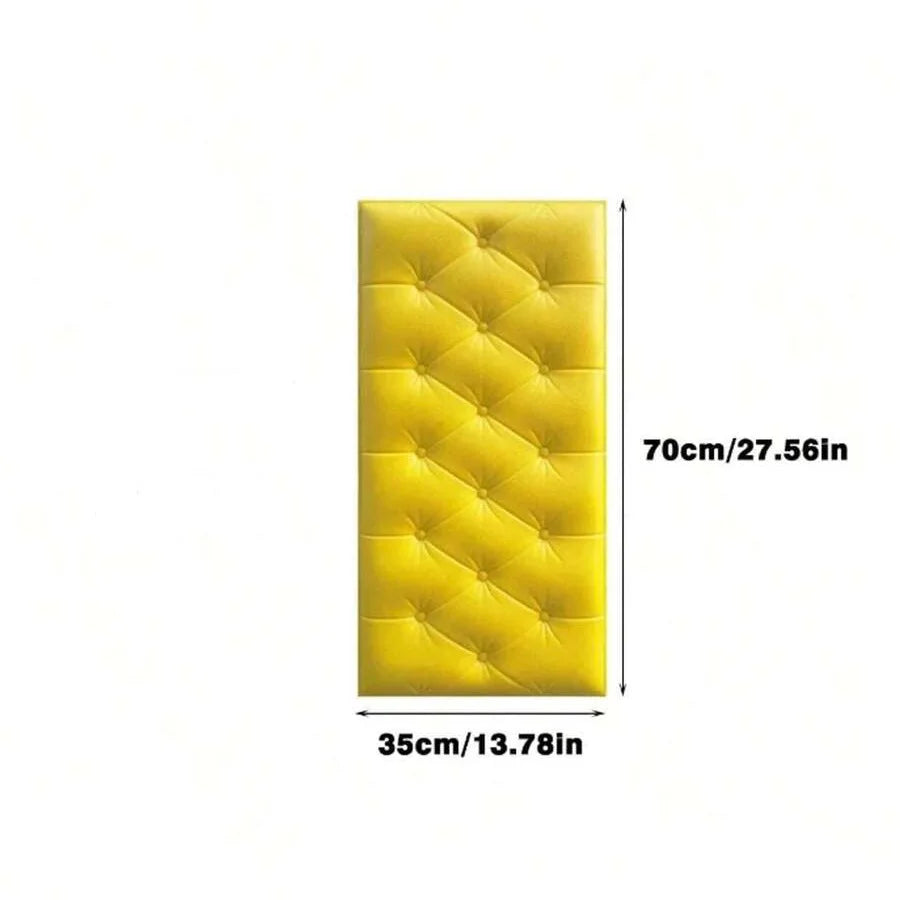 Pegatinas de pared 3D, papel tapiz autoadhesivo grueso Tatami, alfombrilla de pared anticolisión, cojín de espuma suave para dormitorio de niños y sala de estar