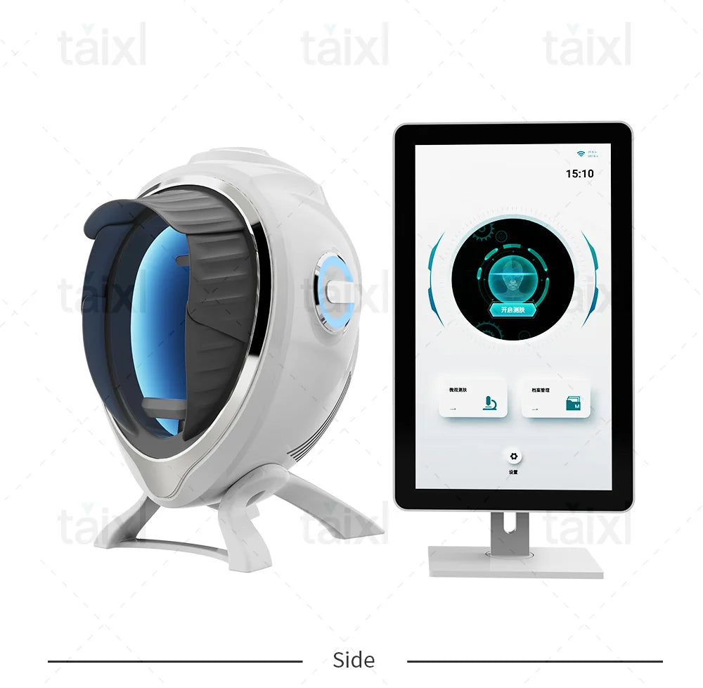 Escáner de piel 3D, analizador facial para el cuidado, máquina de Monitor, espejo mágico, prueba portátil, Detector en inglés, análisis de prueba de cámara facial