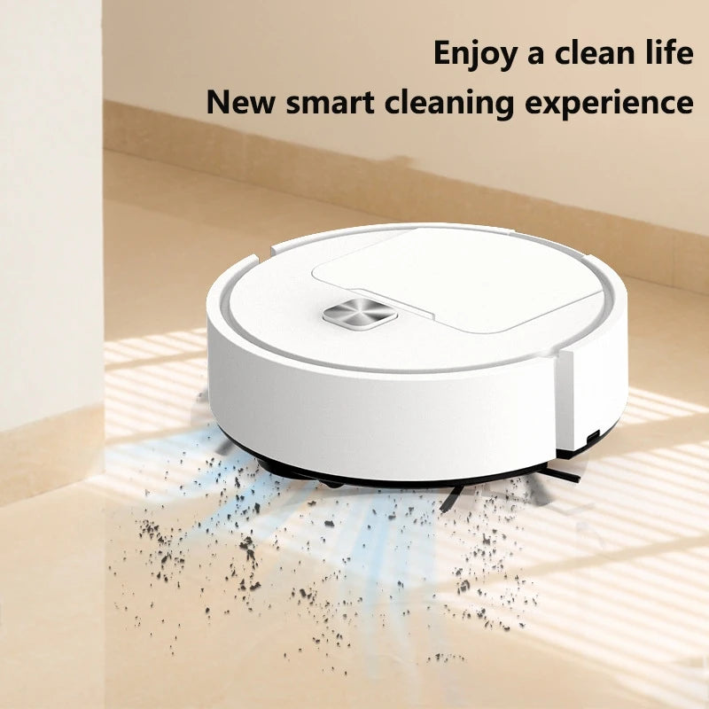 Mini Robot Aspirador Inteligente Silencioso, Máquina de Limpieza Multifunción Tres en Uno, Aspiradora, Trapeador, Cepillo 2025